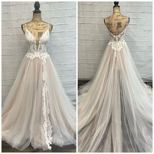 Allure Bridals White Lace Wedding Dress